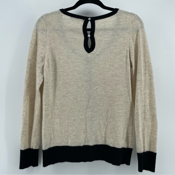 BCBGMaxAzria Cardigan Sweater Cream Angora Wool Blend Buttoned L - Picture 3 of 5